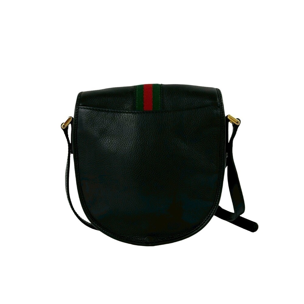 GUCCI Authentic Vintage Black Leather Shoulder Bag - Picture 3 of 10